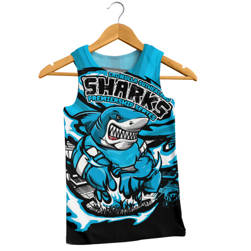 Cronulla-Sutherland Sharks Men Singlet Premiership Series Sports Gear