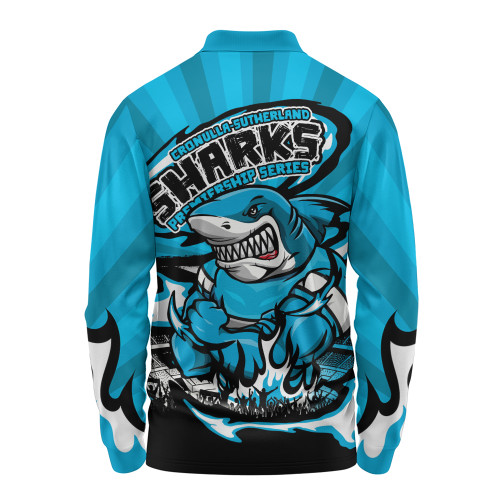 Cronulla-Sutherland Sharks Long Sleeve Polo Shirt Premiership Series Sports Gear Cronulla-Sutherland Sharks Long Sleeve Polo Shirt Premiership Series Sports Gear