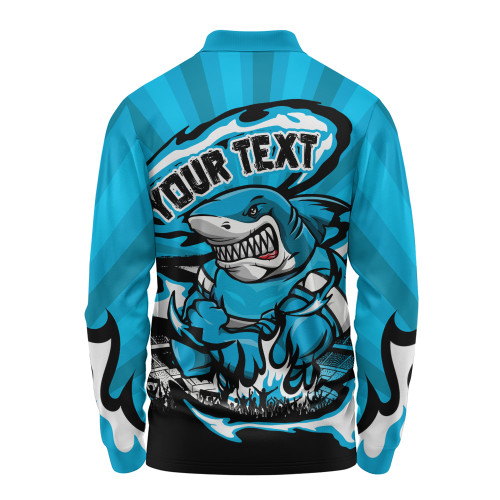 Cronulla-Sutherland Sharks Long Sleeve Polo Shirt Premiership Series Sports Gear