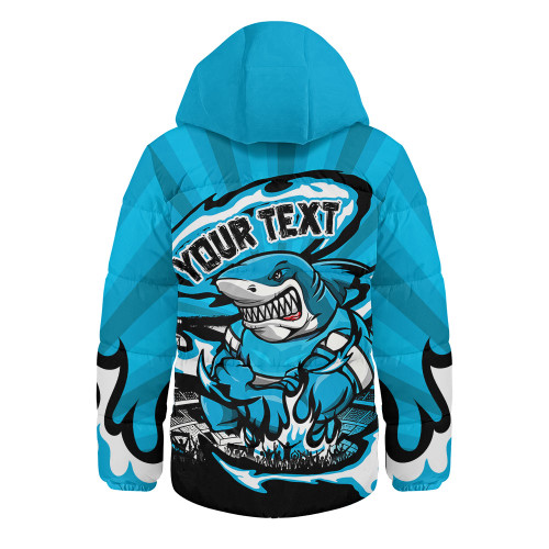 Cronulla-Sutherland Sharks Hooded Padded Jacket Premiership Series Sports Gear