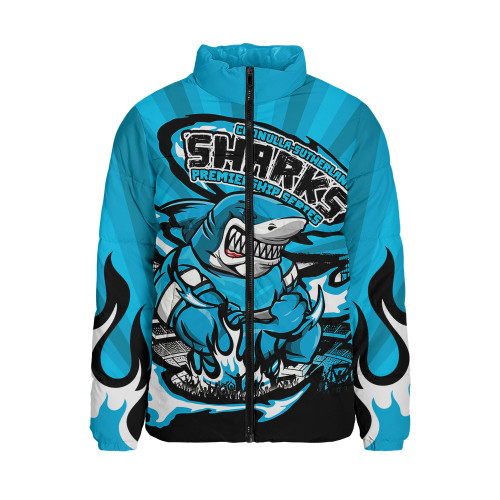 Cronulla-Sutherland Sharks Padded Jacket Premiership Series Sports Gear