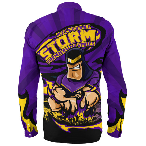 Melbourne Storm Long Sleeve Shirt Premiership Series Sports Gear