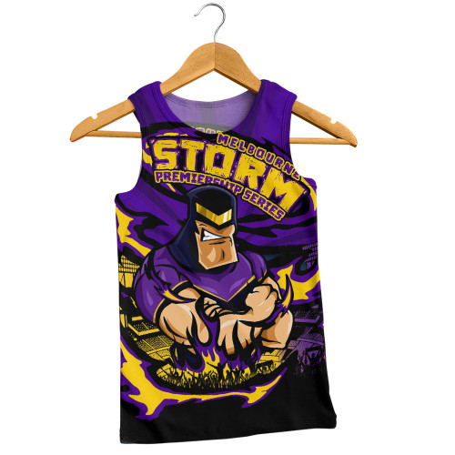 Melbourne Storm Men Singlet Premiership Series Sports Gear