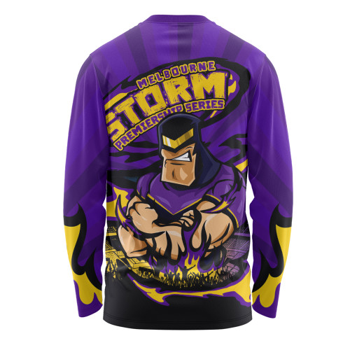 Melbourne Storm Long Sleeve T-shirt Premiership Series Sports Gear Melbourne Storm Long Sleeve T-shirt Premiership Series Sports Gear