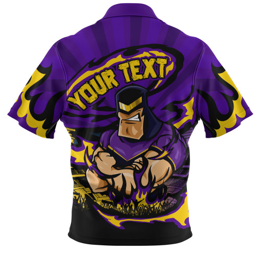 Melbourne Storm Zip Polo Shirt Premiership Series Sports Gear