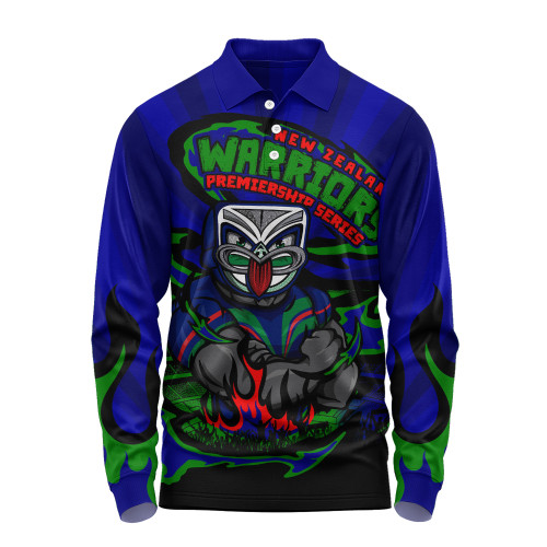 New Zealand Warriors Long Sleeve Polo Shirt Premiership Series Sports Gear New Zealand Warriors Long Sleeve Polo Shirt Premiership Series Sports Gear