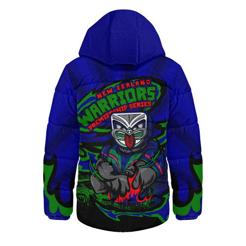 New Zealand Warriors Hooded Padded Jacket Premiership Series Sports Gear