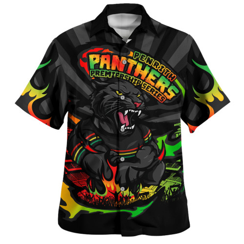 Penrith Panthers Hawaiian Shirt Premiership Series Sports Gear Penrith Panthers Hawaiian Shirt Premiership Series Sports Gear