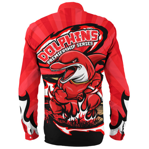 Redcliffe Dolphins Long Sleeve Shirt Premiership Series Sports Gear Redcliffe Dolphins Long Sleeve Shirt Premiership Series Sports Gear