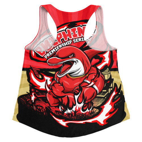 Redcliffe Dolphins Women Racerback Singlet Premiership Series Sports Gear Redcliffe Dolphins Women Racerback Singlet Premiership Series Sports Gear