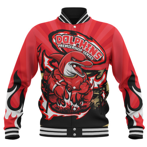 Redcliffe Dolphins Baseball Jacket Premiership Series Sports Gear Redcliffe Dolphins Baseball Jacket Premiership Series Sports Gear