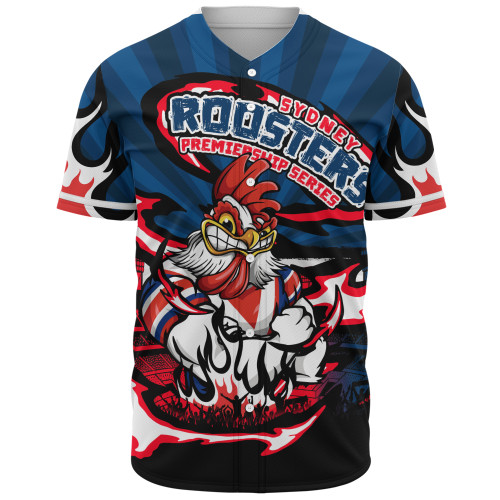 Sydney Roosters Baseball Shirt Premiership Series Sports Gear