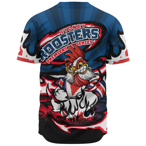 Sydney Roosters Baseball Shirt Premiership Series Sports Gear