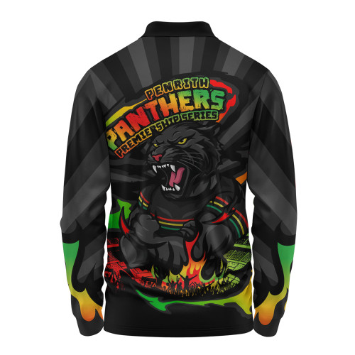 Penrith Panthers Long Sleeve Polo Shirt Premiership Series Sports Gear