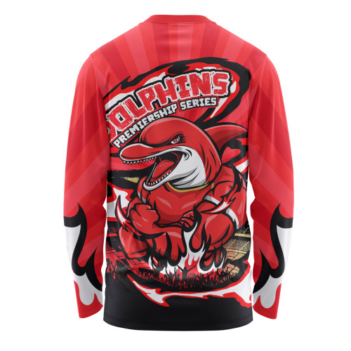 Redcliffe Dolphins Long Sleeve T-shirt Premiership Series Sports Gear