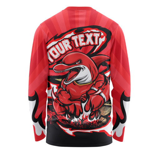 Redcliffe Dolphins Long Sleeve T-shirt Premiership Series Sports Gear Redcliffe Dolphins Long Sleeve T-shirt Premiership Series Sports Gear
