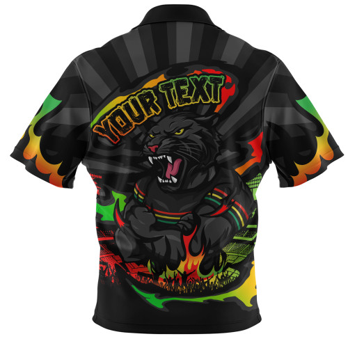 Penrith Panthers Zip Polo Shirt Premiership Series Sports Gear Penrith Panthers Zip Polo Shirt Premiership Series Sports Gear