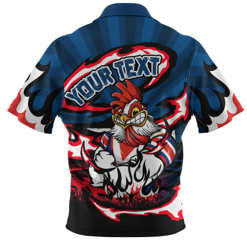 Sydney Roosters Zip Polo Shirt Premiership Series Sports Gear