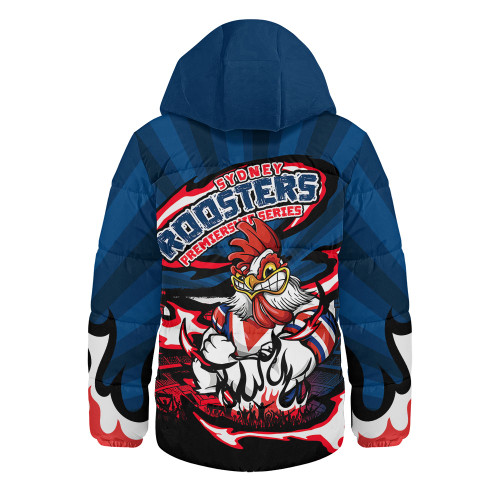 Sydney Roosters Hooded Padded Jacket Premiership Series Sports Gear