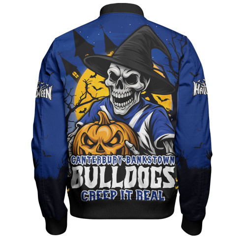 Canterbury-Bankstown Bulldogs Bomber Jacket Dark Moon Rugby Halloween Battle Edition