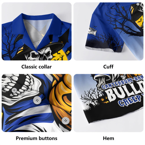 Canterbury-Bankstown Bulldogs Hawaiian Shirt Dark Moon Rugby Halloween Battle Edition
