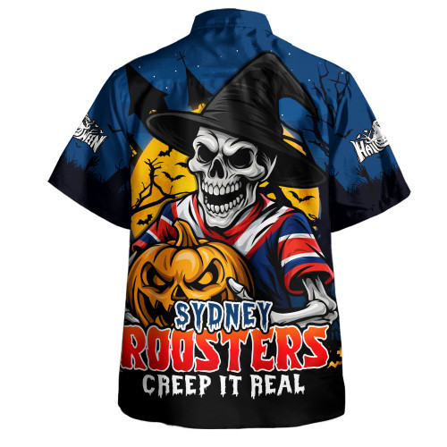 Sydney Roosters Hawaiian Shirt Dark Moon Rugby Halloween Battle Edition Sydney Roosters Hawaiian Shirt Dark Moon Rugby Halloween Battle Edition