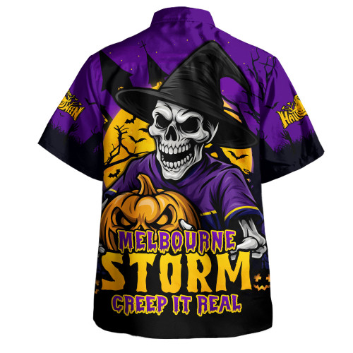 Melbourne Storm Hawaiian Shirt Dark Moon Rugby Halloween Battle Edition Melbourne Storm Hawaiian Shirt Dark Moon Rugby Halloween Battle Edition