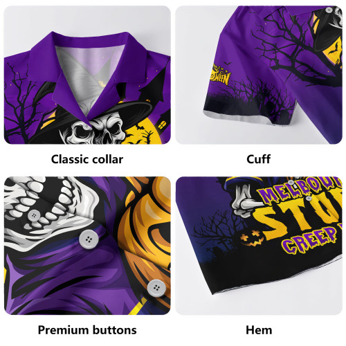 Melbourne Storm Hawaiian Shirt Dark Moon Rugby Halloween Battle Edition