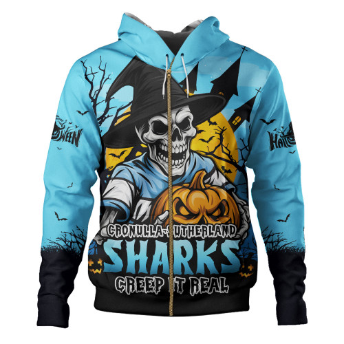 Cronulla-Sutherland Sharks Hoodie Dark Moon Rugby Halloween Battle Edition Cronulla-Sutherland Sharks Hoodie Dark Moon Rugby Halloween Battle Edition