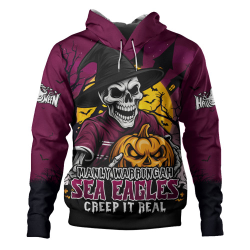 Manly Warringah Sea Eagles Hoodie Dark Moon Rugby Halloween Battle Edition
