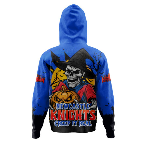 Newcastle Knights Hoodie Dark Moon Rugby Halloween Battle Edition