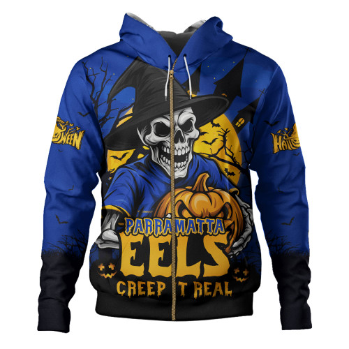 Parramatta Eels Hoodie Dark Moon Rugby Halloween Battle Edition