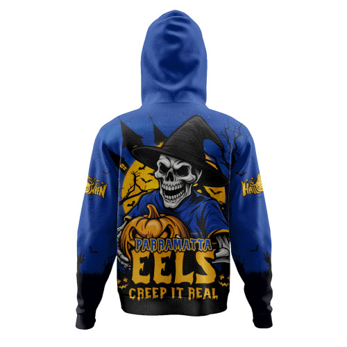 Parramatta Eels Hoodie Dark Moon Rugby Halloween Battle Edition