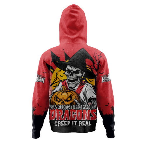 St. George Illawarra Dragons Hoodie Dark Moon Rugby Halloween Battle Edition