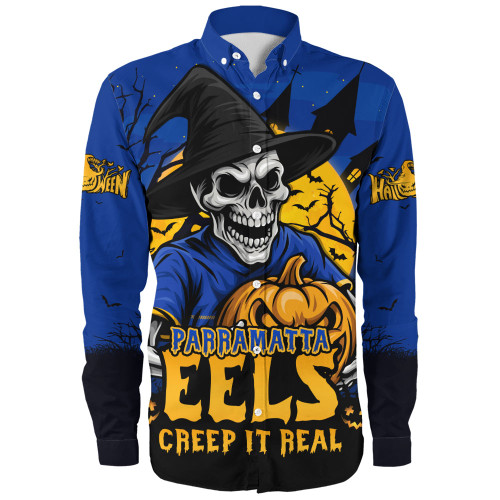 Parramatta Eels Long Sleeve Shirt Dark Moon Rugby Halloween Battle Edition