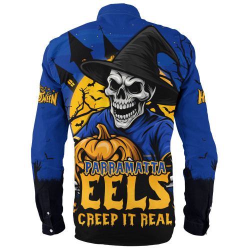 Parramatta Eels Long Sleeve Shirt Dark Moon Rugby Halloween Battle Edition