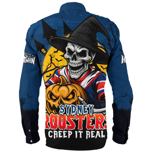 Sydney Roosters Long Sleeve Shirt Dark Moon Rugby Halloween Battle Edition