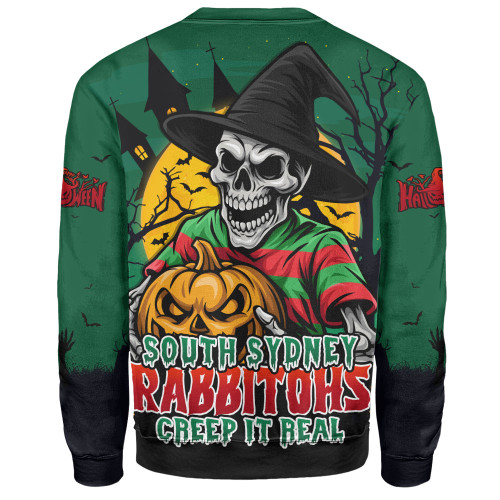 South Sydney Rabbitohs Sweatshirt Dark Moon Rugby Halloween Battle Edition South Sydney Rabbitohs Sweatshirt Dark Moon Rugby Halloween Battle Edition