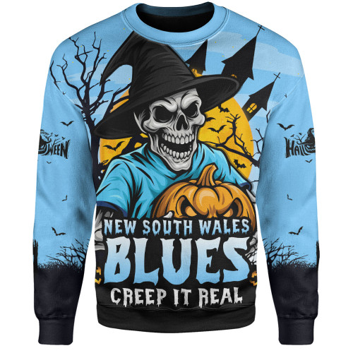 New South Wales Blues Sweatshirt Dark Moon Rugby Halloween Battle Edition