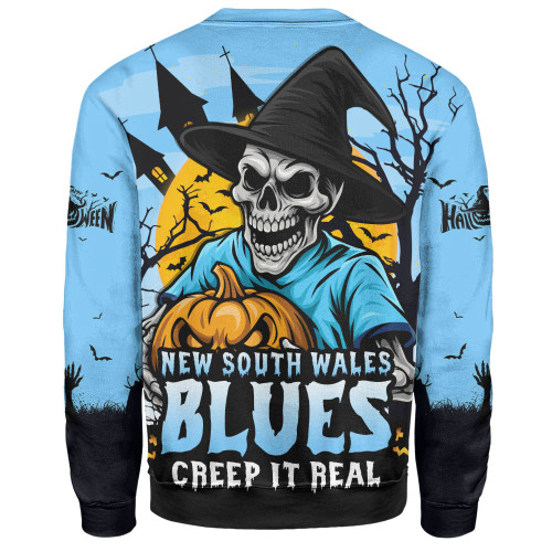 New South Wales Blues Sweatshirt Dark Moon Rugby Halloween Battle Edition New South Wales Blues Sweatshirt Dark Moon Rugby Halloween Battle Edition