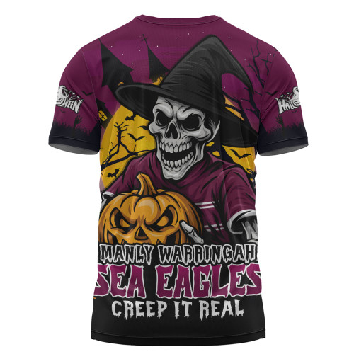 Manly Warringah Sea Eagles T-Shirt Dark Moon Rugby Halloween Battle Edition