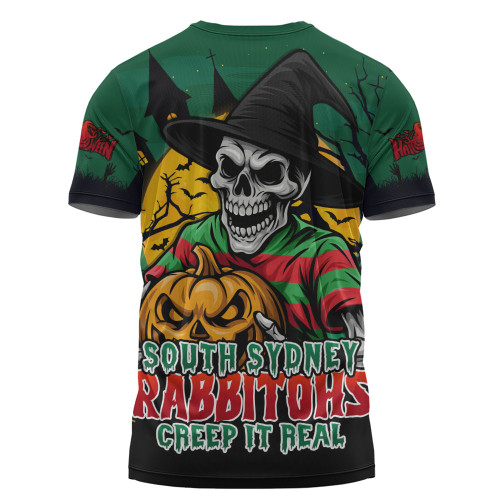 South Sydney Rabbitohs T-Shirt Dark Moon Rugby Halloween Battle Edition