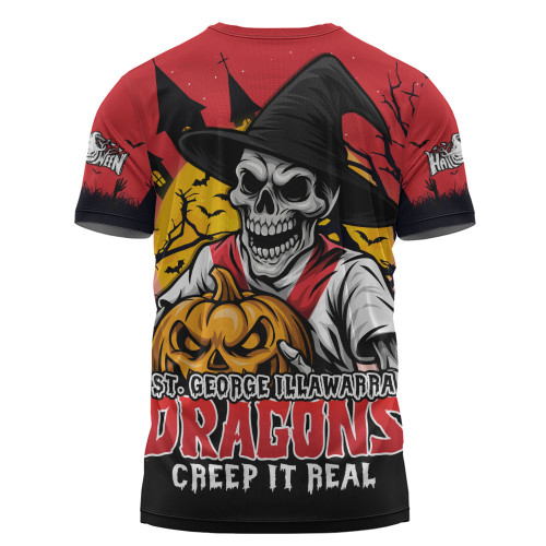 St. George Illawarra Dragons T-Shirt Dark Moon Rugby Halloween Battle Edition