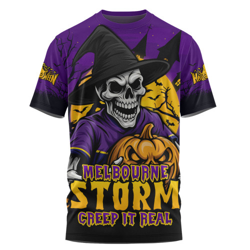 Melbourne Storm T-Shirt Dark Moon Rugby Halloween Battle Edition