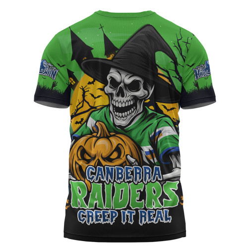 Canberra Raiders T-Shirt Dark Moon Rugby Halloween Battle Edition