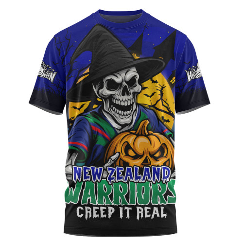 New Zealand Warriors T-Shirt Dark Moon Rugby Halloween Battle Edition