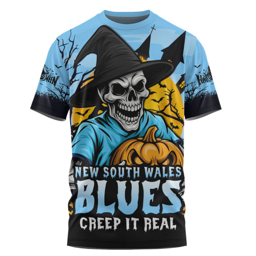 New South Wales Blues T-Shirt Dark Moon Rugby Halloween Battle Edition