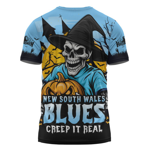 New South Wales Blues T-Shirt Dark Moon Rugby Halloween Battle Edition