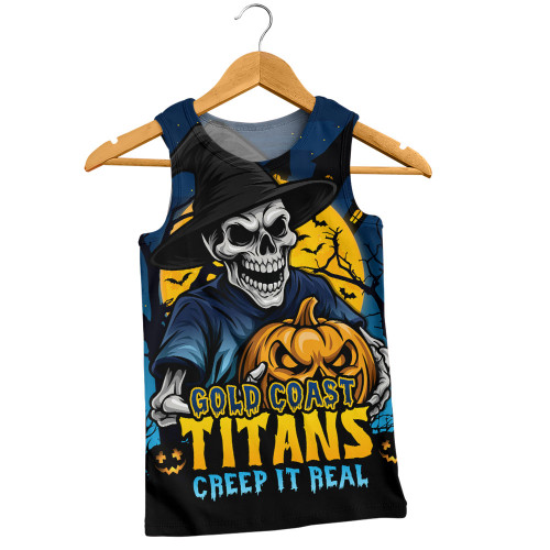 Gold Coast Titans Men Singlet Dark Moon Rugby Halloween Battle Edition