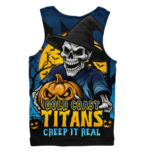 Gold Coast Titans Men Singlet Dark Moon Rugby Halloween Battle Edition